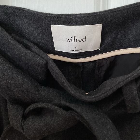 Aritzia Wilfred Tie-Front Pants wool belted wide leg pant - Picture 8 of 10